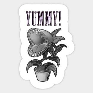 metallic Flytrap design Sticker